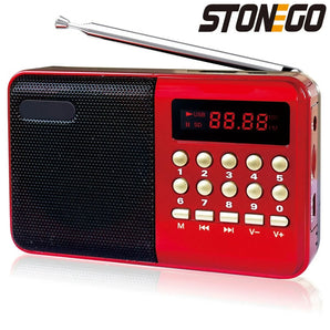 STONEGO Radio: Portable Handheld FM USB TF MP3 Player with Speaker  computerlum.com   