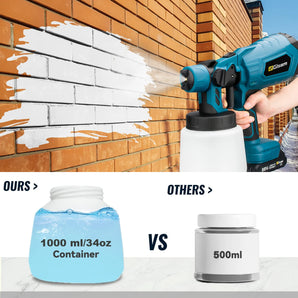 1000ML Cordless Electric Spray Gun Portable Household Paint Sprayer Auto Furniture Steel Coating Airbrush For Makita 18V Battery