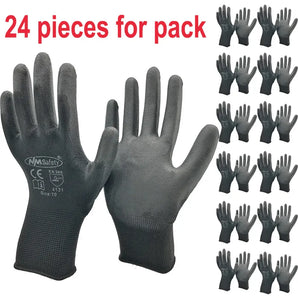 NMSafety Black PU Coated Work Gloves: Industrial Protection Gear  computerlum.com   
