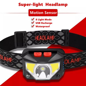 Motion Sensor LED Headlamp: Bright Hands-Free Light for Camping & Fishing  computerlum.com   
