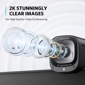 Anker PowerConf C200 Webcam: Crystal Clear Video Calls & Noise-Cancelling Mic  computerlum.com   