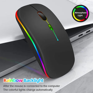 RGB Wireless Mouse: Silent & Stylish Design for Laptop and PC  computerlum.com   