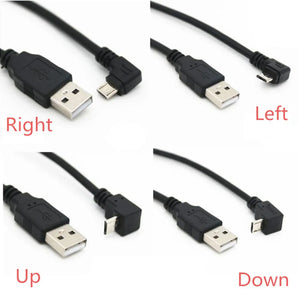 90 Degree Micro USB to USB Data Cable: Rapid Charge & Fast Transfer  computerlum.com UP 25cm 