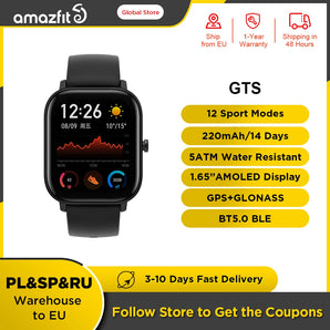 Amazfit GTS Smartwatch: Stylish GPS Tracker for Men's Fitness  computerlum.com   