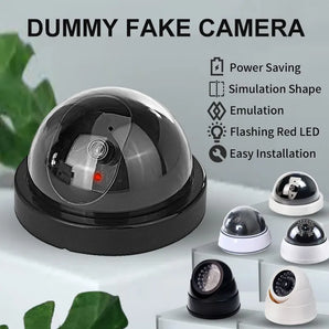Dummy Security Camera: Red LED Light for Home Safety & Deterrence  computerlum.com   