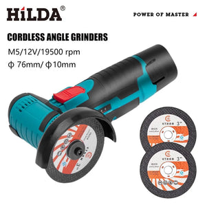 HILDA Mini Angle Grinder: Versatile Cordless Grinding Tool Kit  computerlum.com   