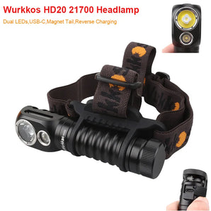 Wurkkos HD20 Headlamp: Professional Dual LED Rechargeable Light  computerlum.com   