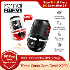 70mai Omni X Full View Dash Cam: Enhanced Night Vision & AI Safety