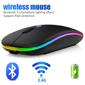 Wireless RGB Bluetooth Gaming Mouse: Seamless Comfort & Connection  computerlum.com   
