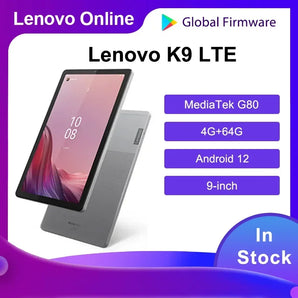 Global firmware Lenovo Pad K9 Tablet 9-inch Portable Tablet 4G+64G Android 12 Tablet Tab M9 9-inch Arctic Grey LTE 4GB 64GB  ComputerLum.com 4G 64G Global Version Grey 