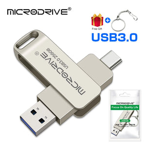TYPE C USB Flash Drive 2 IN 1 Stick 128GB 256GB 512GB Memory Disk: Fast Data Transfer  computerlum.com Silver 64GB 