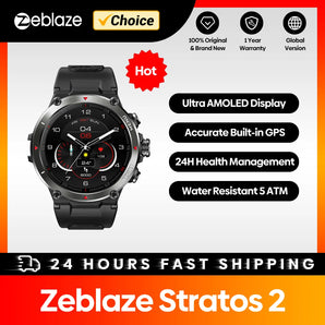 Zeblaze Stratos 2 GPS Smart Watch: Enhanced Health Monitoring & GPS Tracking  computerlum.com   