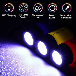 Stonego Mini USB Rechargeable LED Keychain Flashlight: Waterproof & Bright  computerlum.com   