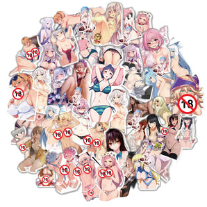 Anime Hentai Sexy Waifu Stickers: Trendy Decals for Laptop & Phone  computerlum.com 100PCS  