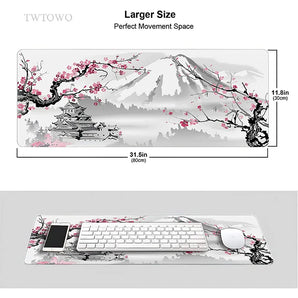Japanese Cherry Blossom XL Gaming Mousepad: Upgrade Your Setup  computerlum.com   