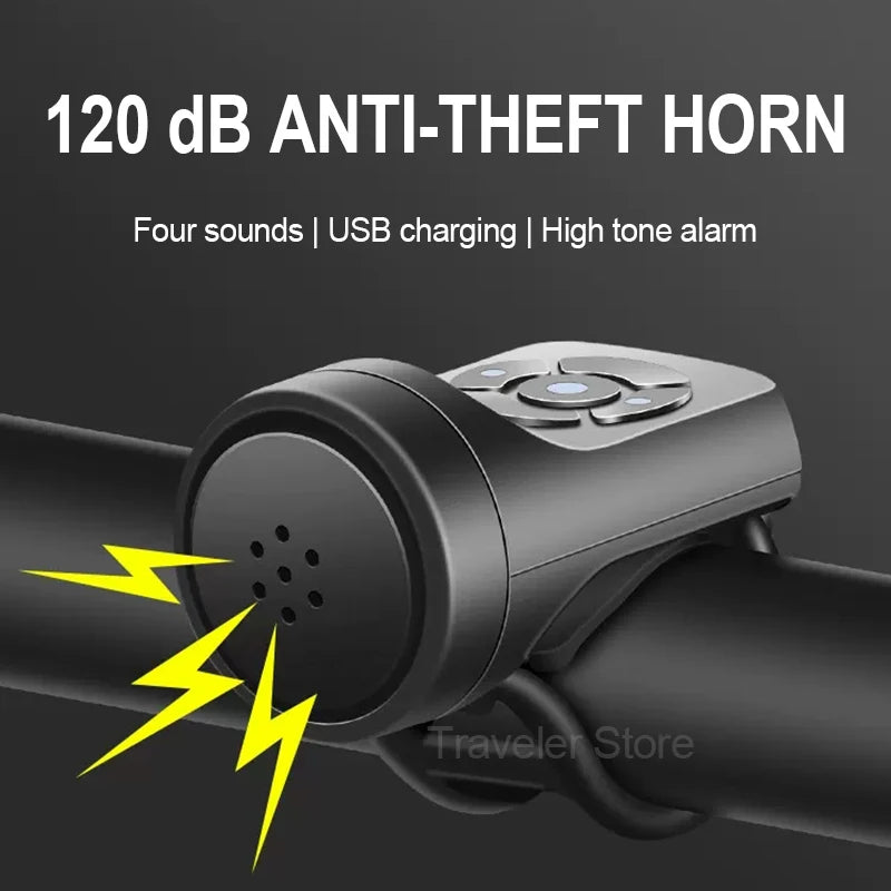 120 dB USB Chargeable Electronic Bicycle Doorbell Horn: Enhanced Safety Feature  computerlum.com   