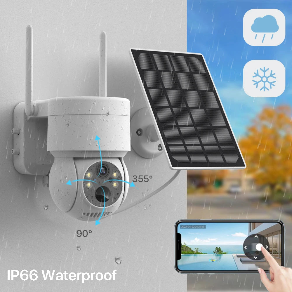 Solar-Powered WiFi PTZ Camera: Outdoor Wireless Surveillance with Solar Panel  computerlum.com   