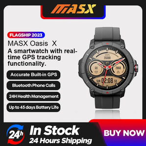 MASX Oasis X Smart Watch: Alexa GPS Health Fitness Waterproof Durable  computerlum.com   