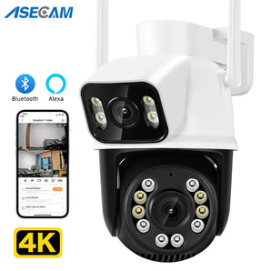 Advanced Dual Lens Outdoor Security Camera: Crisp Images, Dual Screens  computerlum.com 8MP NO SD Card EU plug CHINA