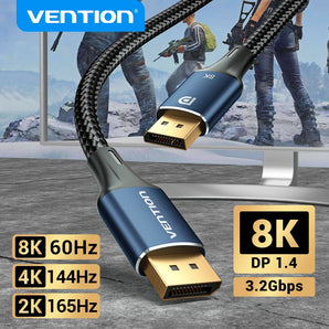 Vention 8K Gaming DisplayPort Cable: Premium Visuals & Audio  computerlum.com   