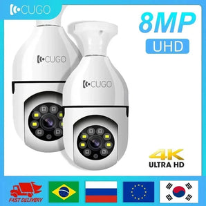 IMX415 PTZ Bulb Camera: Advanced Wireless AI Surveillance with 4K Vision  computerlum.com 8MP No SD Card EU Plug 