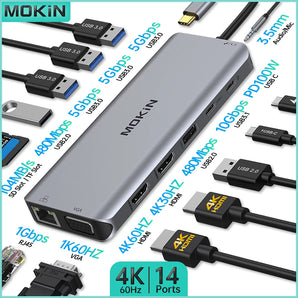 MOKiN USB-C Hub Dock: Boost MacBook Connectivity & Productivity  computerlum.com   