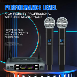 Wireless Dual Channel UHF Dynamic Mic: Premium Performance  computerlum.com   