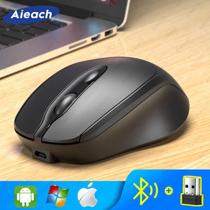 Aieach Bluetooth Mouse: Silent Rechargeable Gamer for Laptop & PC  computerlum.com   