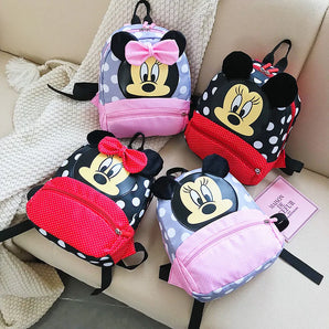 Mickey & Minnie Floral Denim Backpack: Disney Kids School Bag  computerlum.com   