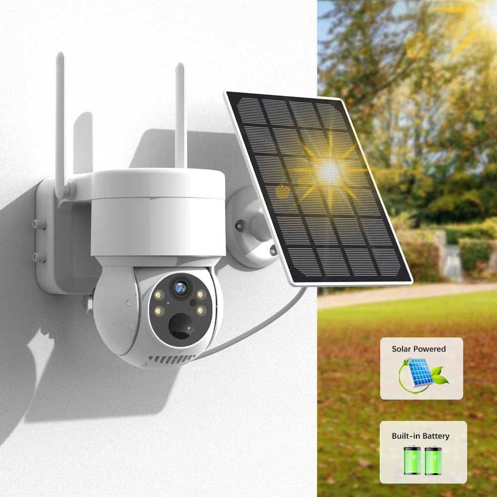 Solar Powered WiFi PTZ Camera: Outdoor Wireless Security Cam with Long Standby Time  computerlum.com   