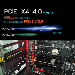 ZoeRax NVME Pro Adapter: High-Speed PCIe 4.0 SSD Card for PC Boost  computerlum.com   