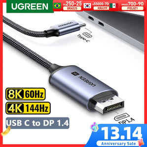 UGREEN USB C to 8K Displayport Cable: Ultimate Visual Clarity  computerlum.com   