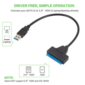 SATA to USB Adapter: Lightning-Fast Data Transfer for HDD and SSD  computerlum.com   
