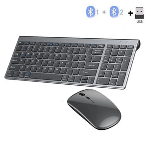 Gray Wireless Keyboard Mouse Combo: Enhanced Productivity Solution  computerlum.com Spanish  