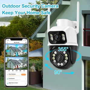 Advanced Dual Lens Outdoor Security Camera: Crisp Images, Dual Screens  computerlum.com   