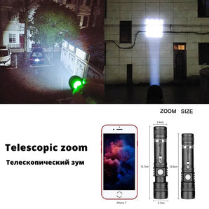 High Power LED Flashlight: Zoomable Torch with Waterproof Design & USB Charging  computerlum.com   