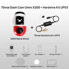 70mai Omni X Full View Dash Cam: Enhanced Night Vision & AI Safety