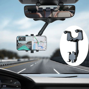 Rotatable Car Phone Holder: Secure Rearview Mount for GPS  computerlum.com   