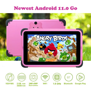 Dropshipping 7'' Kids Tablets for Chidren Android 11 1024*600 HD Ouad Core Dual Wifi 2GB 32GB Educational Tablet for Kids Gift  ComputerLum.com   
