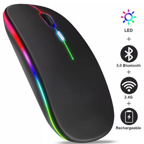 Ultimate Rechargeable Wireless Gaming Mouse: Stylish RGB Connectivity  computerlum.com   