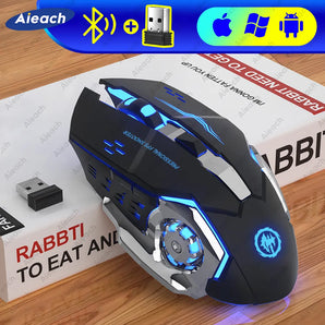 Ultimate Silent Bluetooth Gaming Mouse: Wireless PC Freedom & Customizable DPI  computerlum.com   