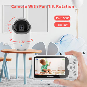 4.3 Inch Baby Monitor with Pan Tilt Camera: Secure Wireless System for Peace of Mind  computerlum.com   