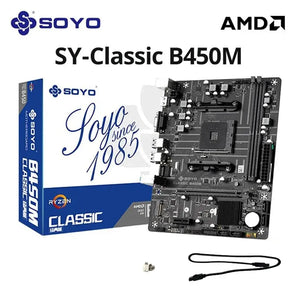 Classic SOYO Motherboard: Ryzen CPU Support, DDR4 Memory, M.2 NVME Boost  computerlum.com AMD B450M  