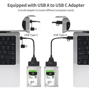 High-Speed SATA to USB Adapter: SSD/HDD Converter with UASP Support  computerlum.com   