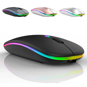 RGB Wireless Mouse: Silent & Stylish Design for Laptop and PC  computerlum.com   