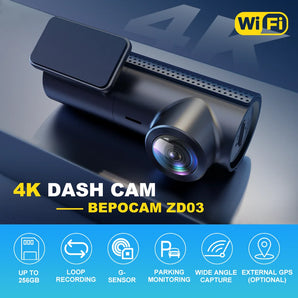 BEPOCAM UHD Mini Dash Cam: Crystal-Clear 4K Recorder with WiFi  computerlum.com   