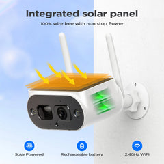 Solar-Powered Outdoor Security Camera: Advanced Surveillance with Smart Detection