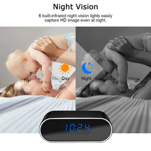 Mini Clock Camera: Smart Home Security with Night Vision & Wifi Control  computerlum.com   