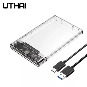 UTHAI USB3.0/Type C HDD Enclosure: Transparent SSD Case & Fast Data Transfer  computerlum.com   