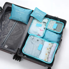 Travel Clothes Storage Bag Set: Stylish Waterproof Organizer Cube: Essential for Travel